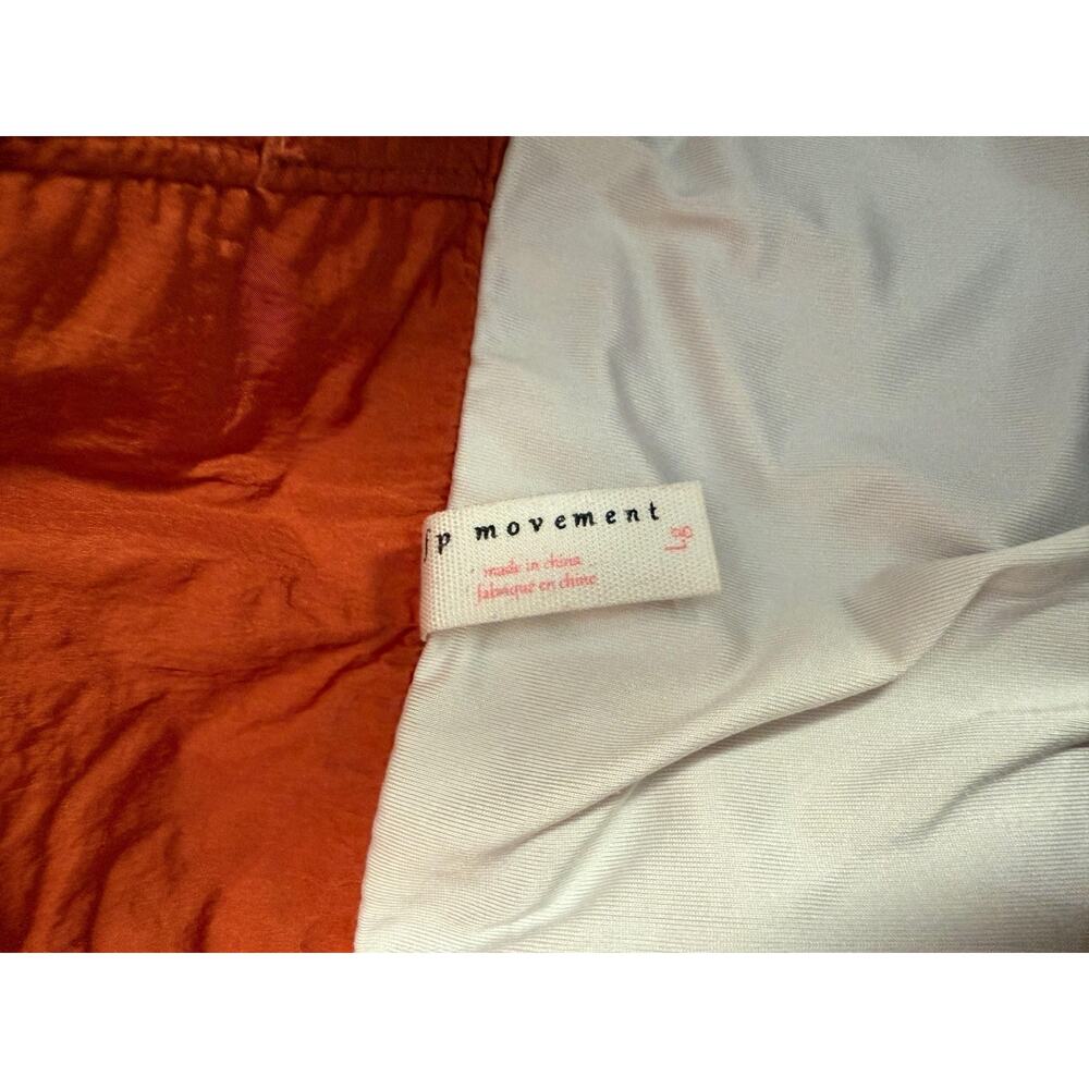 FP Movement Shorts Women's Large Orange High Rise Smocked Waist Lined Athletic - Picture 5 of 8